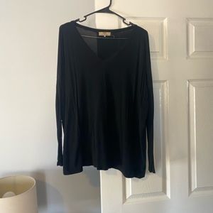 Black long sleeve Piko top, size S.